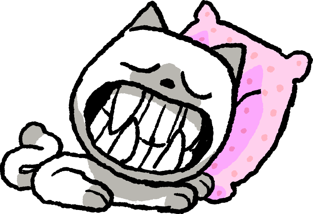 an image of the judge from off snoozing on a pillow